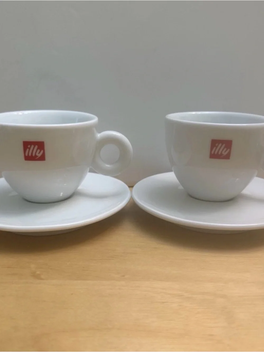 illy Cappuccino Coffee Cup & Saucer ~ Set of 2